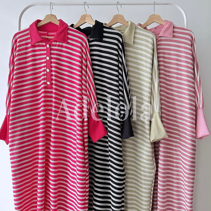 Noa stripe batwing dress